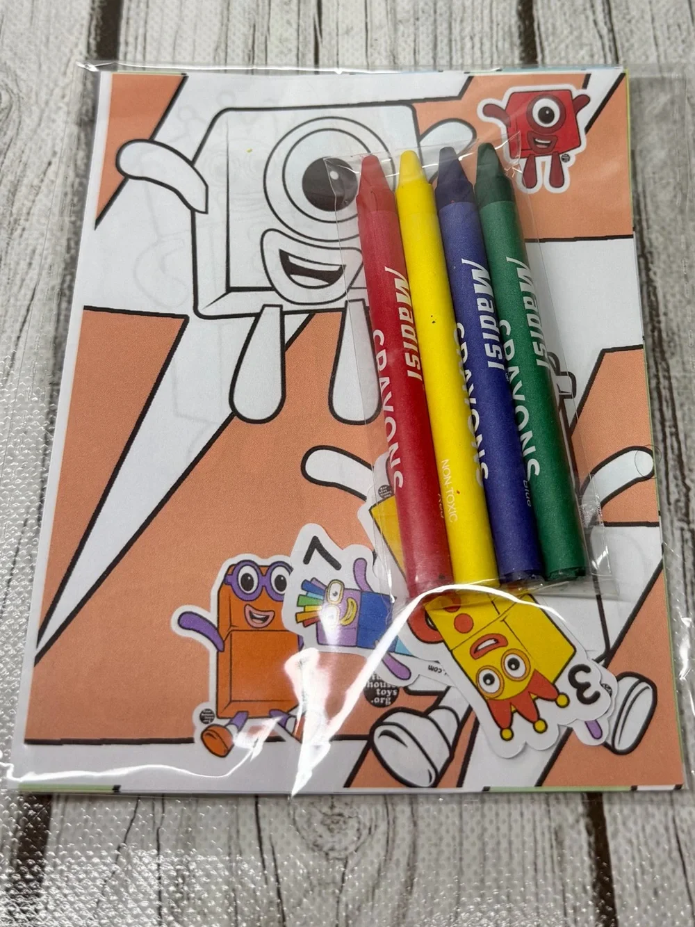 BRAND NEW 10 Number Blocks Coloring Activity Sets Party Favors